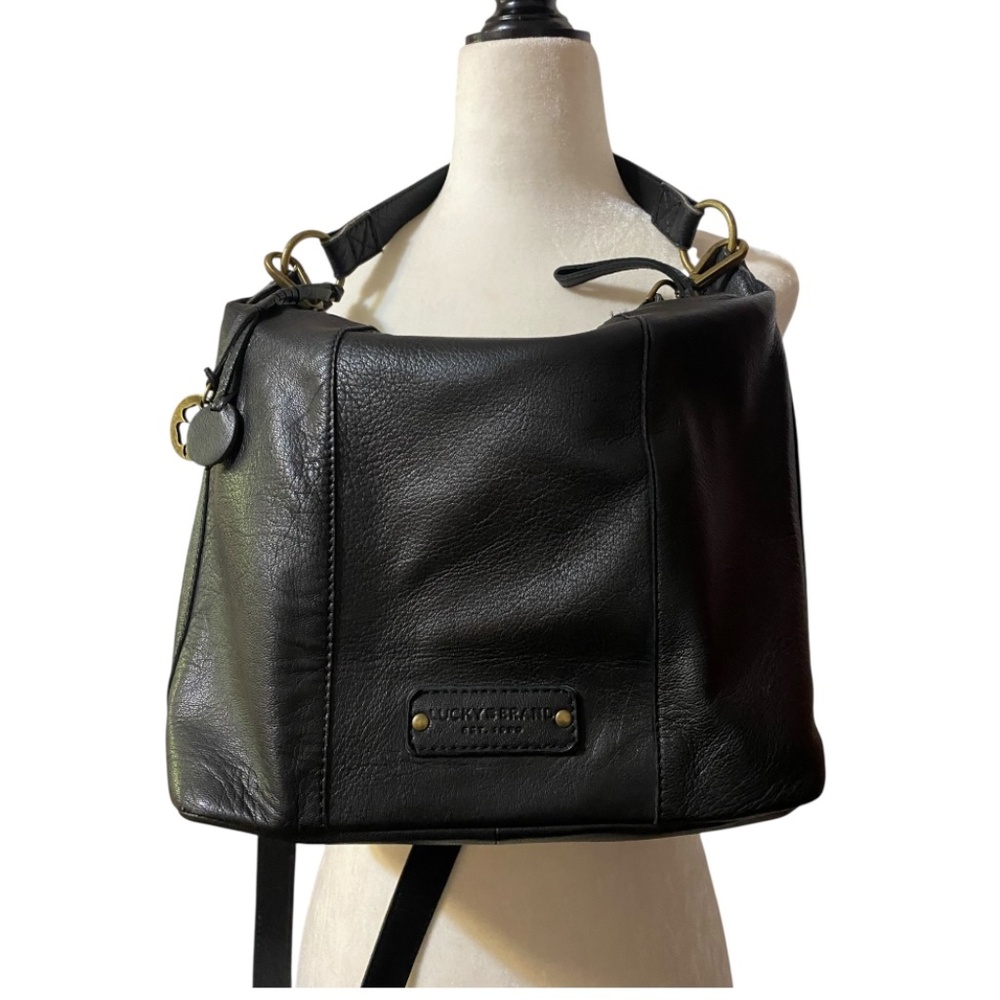 Lucky Brand Boho black leather shoulder/crossbody bag